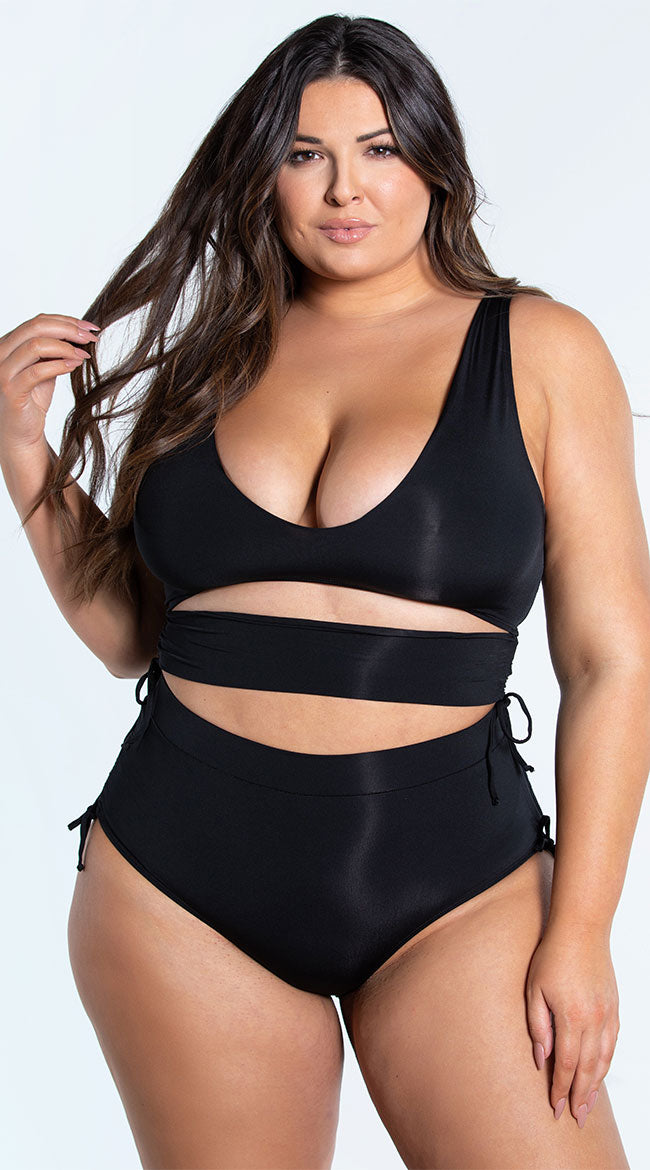  Plus Size Fiji High Waist Bikini Swimsuit