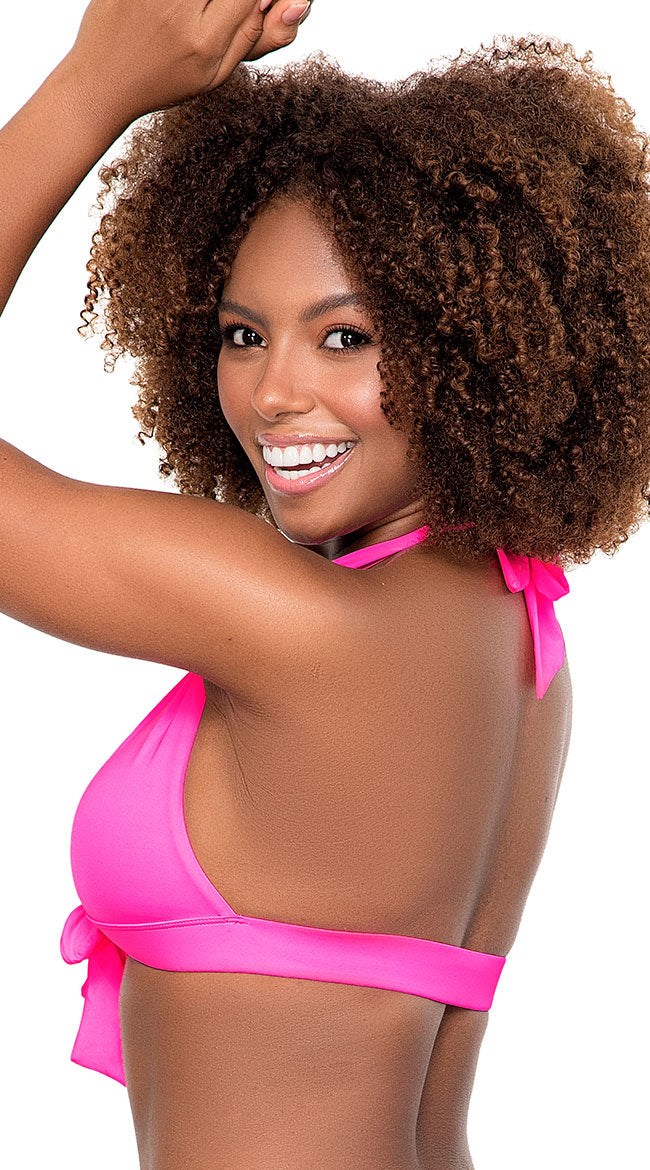  Basic Tie Front Bikini Top