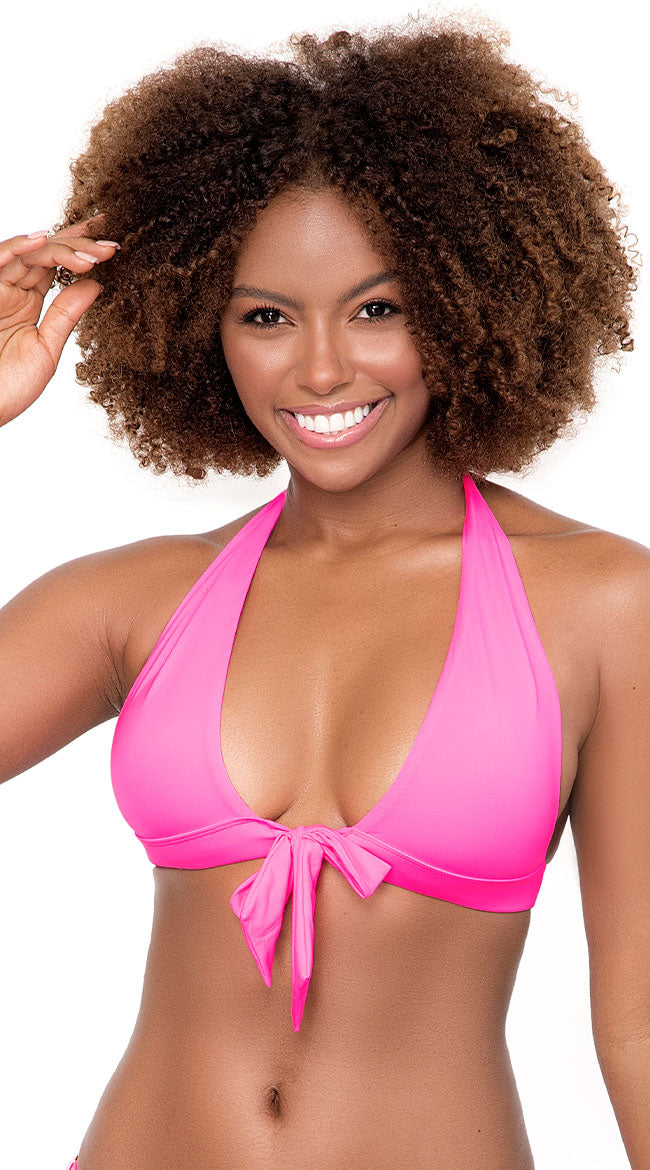  Basic Tie Front Bikini Top
