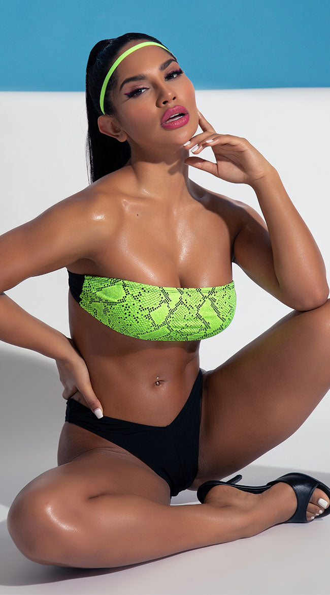  Yandy Snake Around Solid Bikini Bottom