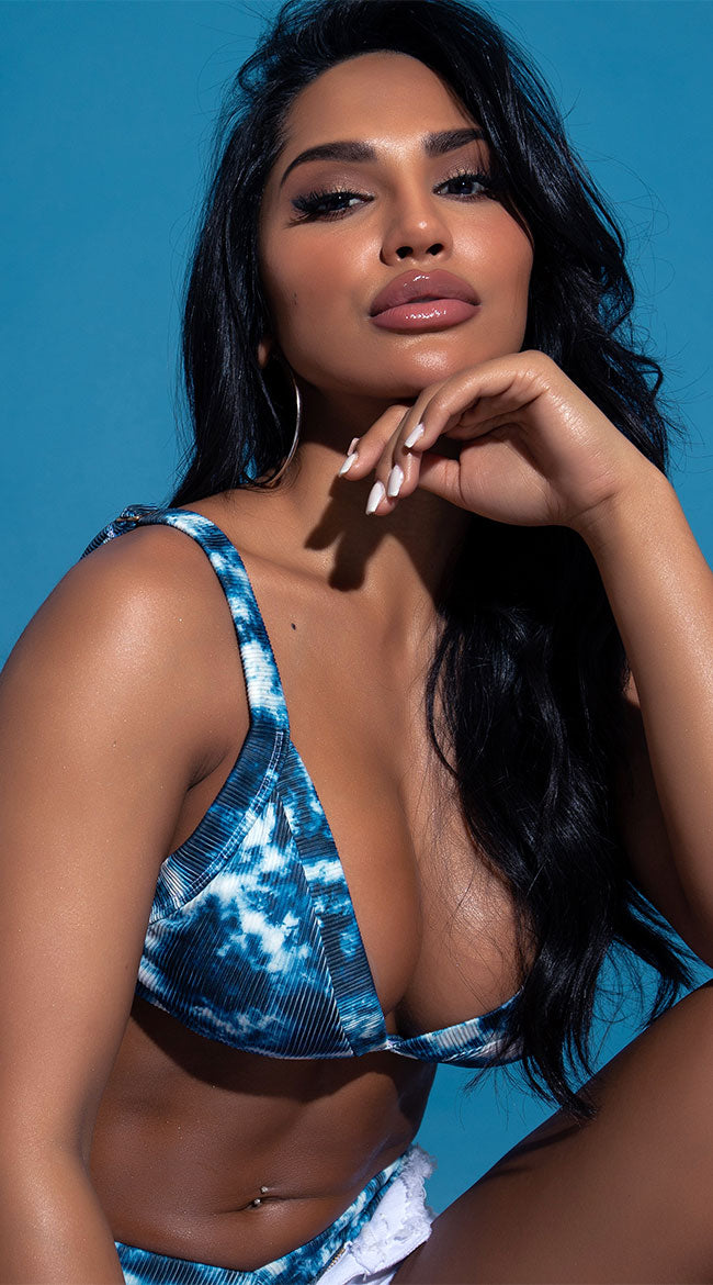 Yandy Dye Hard For Love Triangle Bikini Top