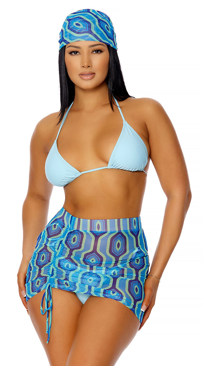 Forplay Covered Up Ruched Aquatic Pool Skirt