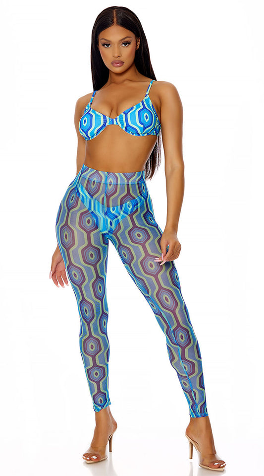 Forplay Got It Covered Aquatic Mesh Pool Leggings