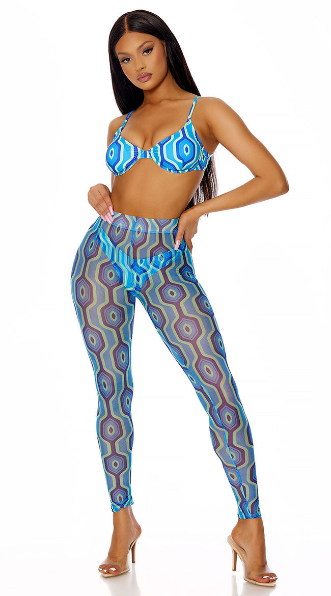 Forplay Got It Covered Aquatic Mesh Pool Leggings