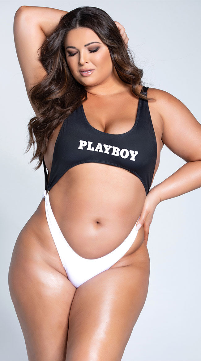  Playboy Plus Size Easy Like 80's One Piece