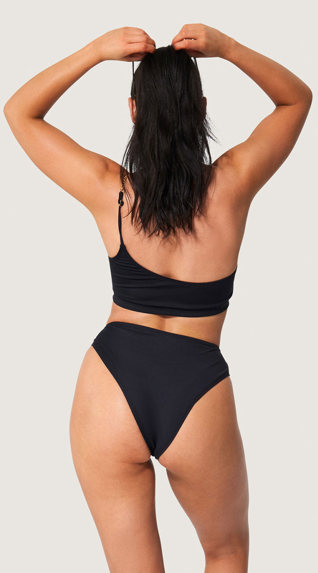  Playboy Peekaboo One Shoulder Bikini